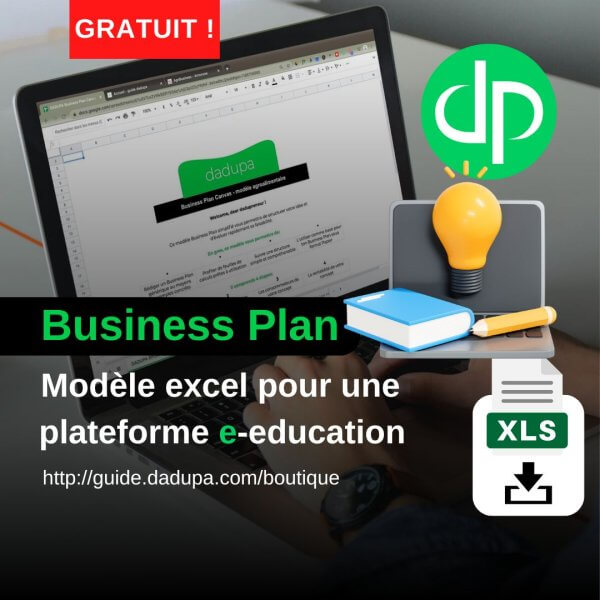 DADUPA Business Plan Canva pour une plateforme e-education