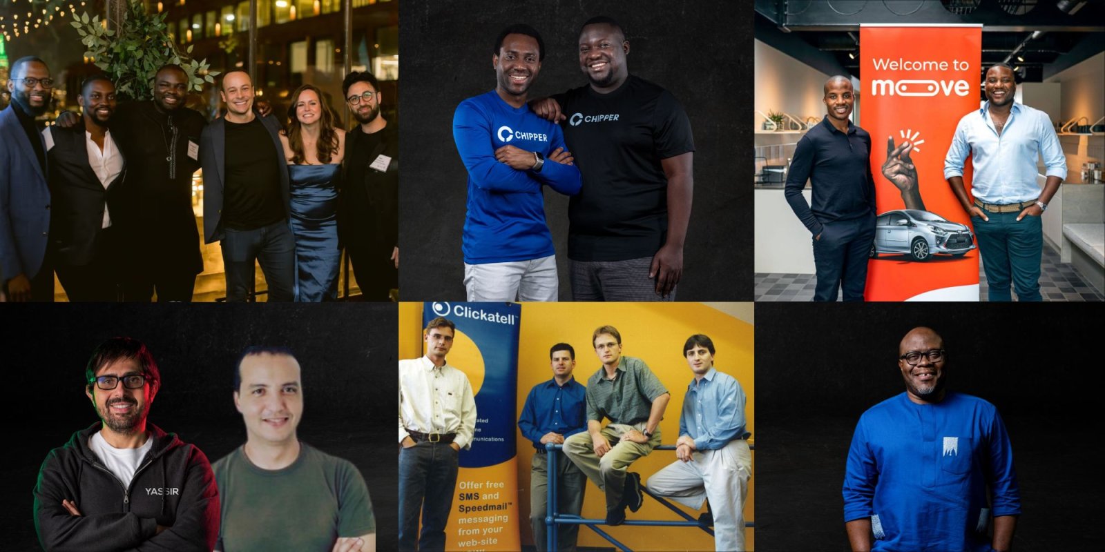 6 Entrepreneurs who inspire Africa in 2025 Founders of Andela, Chipper Cash, Moove, Yassir, Clickatell and Onafriq